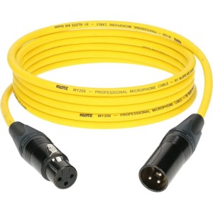 Klotz mikrofonowy 3m XLR-XLR MY206 Neutrik żółty