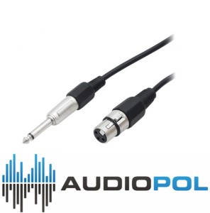 Kabel Przewód Mikrofonowy Jack 6.3mm XLR  5m