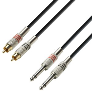 Adam Hall Cables 3 STAR TPC 0300 2 x RCA 2 x Jack mono 3m