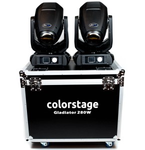 ZESTAW 2x COLORSTAGE GLADIATOR BEAM SPOT WASH 280W 3in1 PLUS CASE