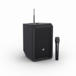 LD Systems ANNY® 8 Przenośny, zasilany bateryjnie głośnik Bluetooth® PA z mikserem, Stage Black + Mikrofon