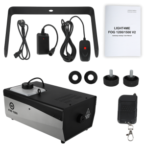 LIGHT4ME FOG 1200 V2 wytwornica dymu mgły pilot bezprzewodowy kontroler przewodowy 1200W