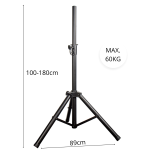 SUPRIMO SOLID 1 stojak tripod statyw kolumnowy stalowy czarny pin zabezpieczający do 60 kg