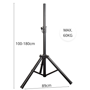 SUPRIMO SOLID 1 stojak tripod statyw kolumnowy stalowy czarny pin zabezpieczający do 60 kg