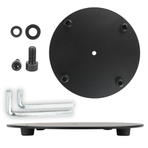 FLOOR podstawka belke led DNA MBP1 podstawa listwy oświetleniowej do pracy pionowej okrągła stalowa nóżki antypoślizgowe 20x20x0,3 cm