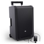 LD Systems ANNY® 12 przenośna kolumna akumulatorowa z bluetooth zestaw przenośny mikrofon naglowny