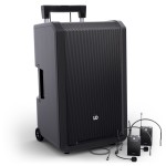 LD Systems ANNY® 12 przenośna kolumna akumulatorowa z bluetooth zestaw przenośny 2x mikrofon naglowny (1)