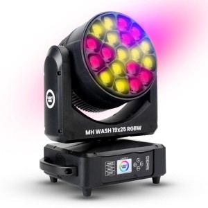 LIGHT4ME MH WASH 19x25 RGBW głowica ruchoma wash oświetlenie sceniczne LED DMX uchwyt montażowy
