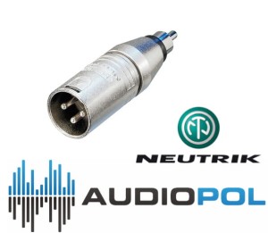 Neutrik NA2MPMM Przejściówka wtyk XLR- wtyk RCA