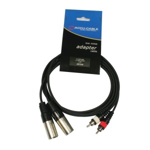 2 x RCA (czincz) 2 x XLR męski 5 metrów